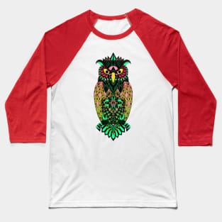 tribal little owl in mexican pattern ecopop Baseball T-Shirt